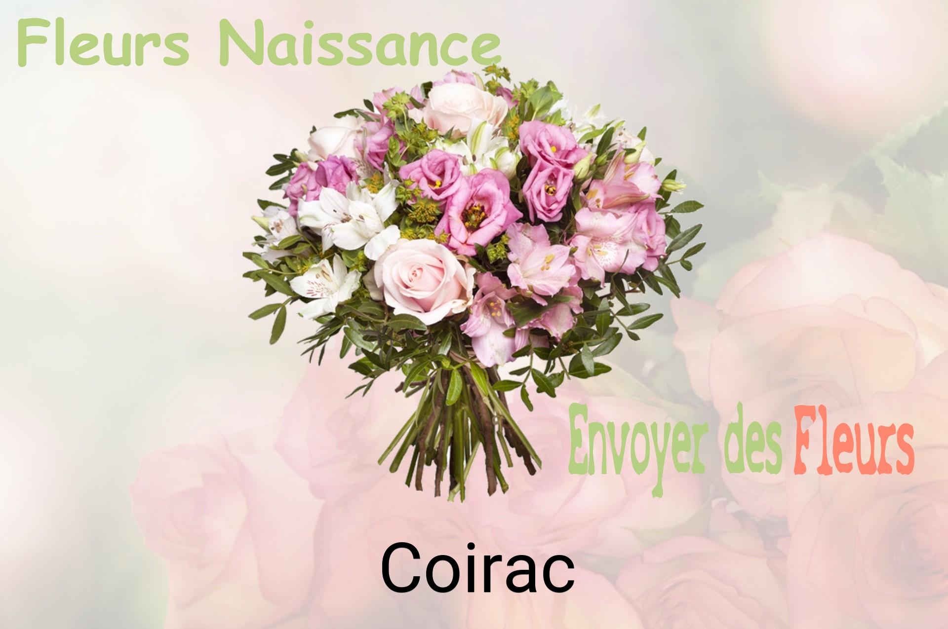 Bouquet de fleurs de naissance livré à Coirac