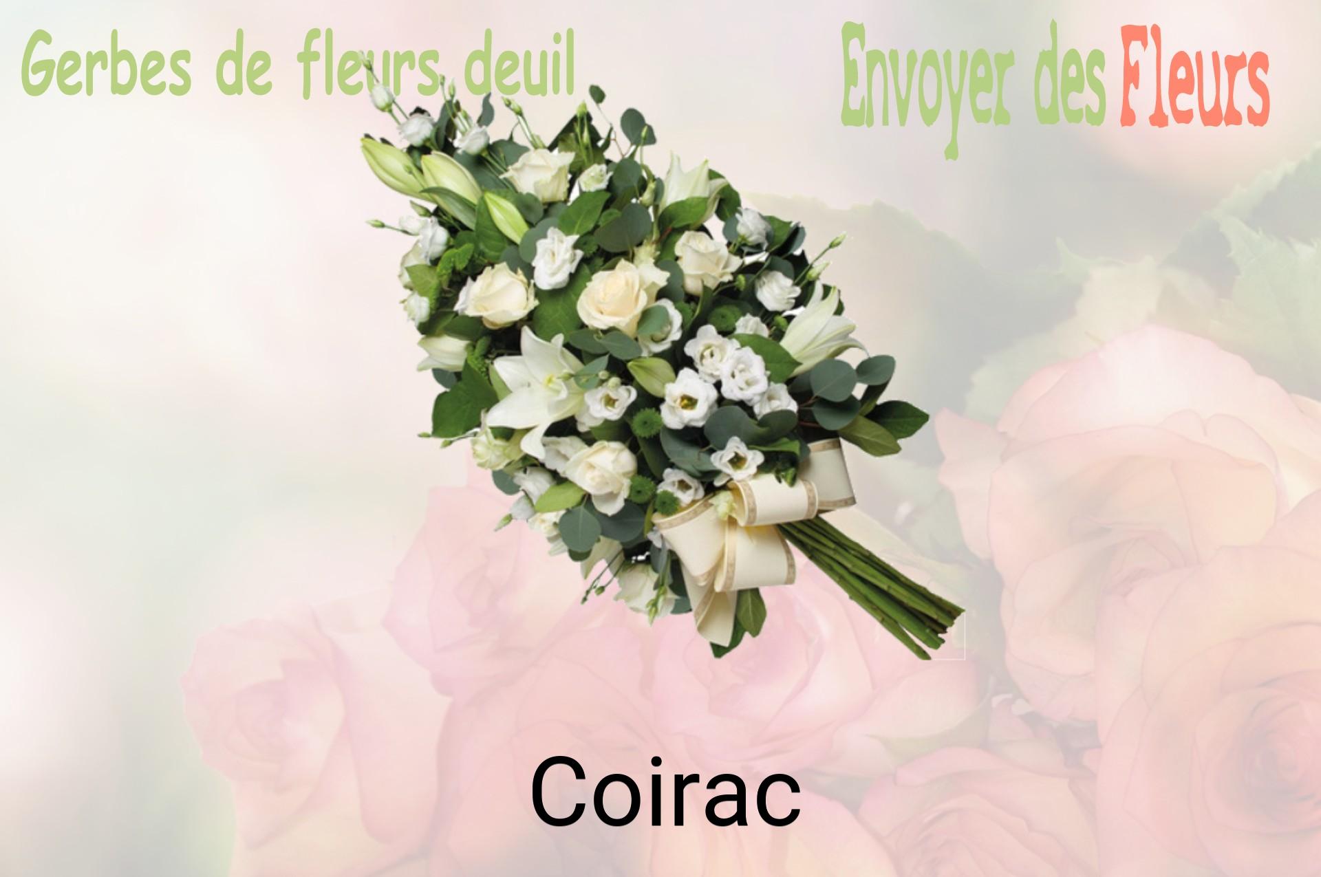 Gerbe de fleurs de deuil livrée à Coirac